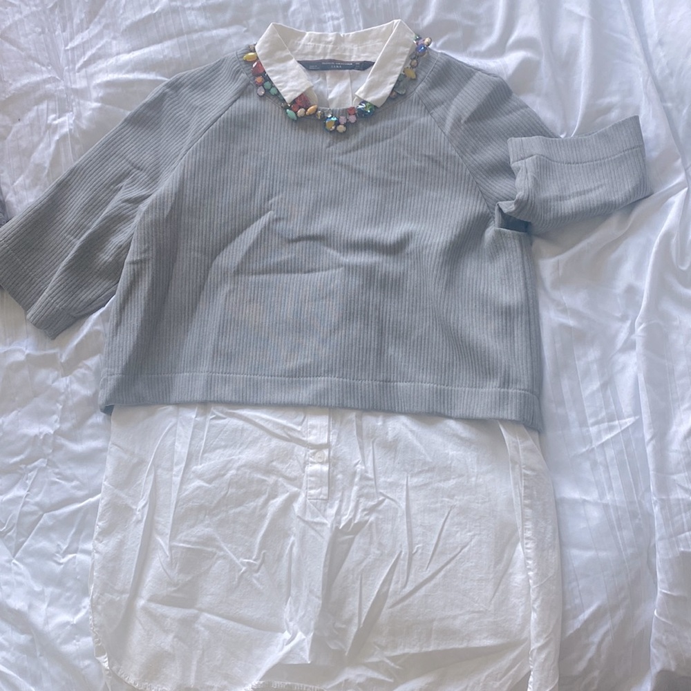 ZARA layered crop top